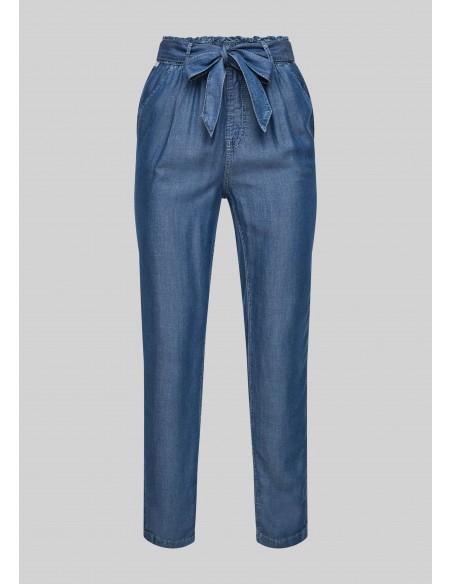 S.OLIVER Lyocell-denim paper bag trousers 2063441-55Y4