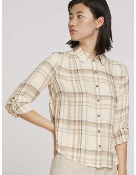 TOM TAILOR Checked shirt blouse 1027067-27620