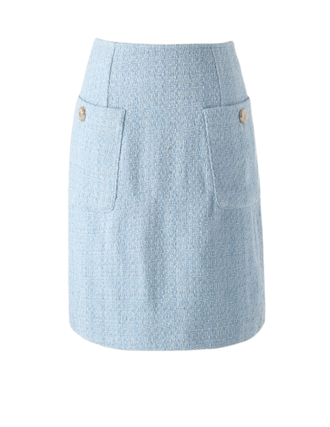 BON FASHION Skirt with pockets on the sides 22233-ciel