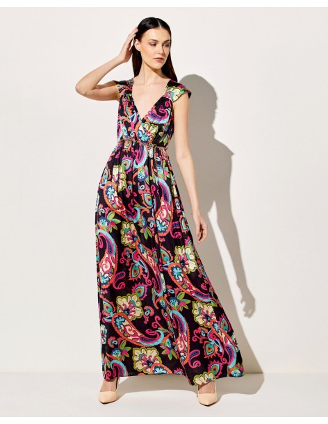 FOREL Φόρεμα με πολύχρωμα λαχούρια 074.50.01.045
