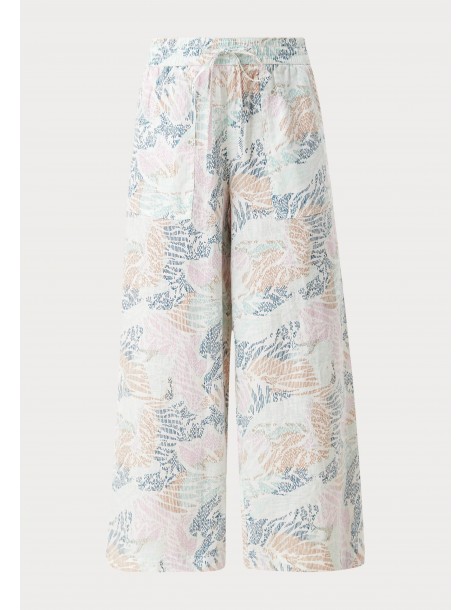 S.OLIVER Linen culottes with a print 2117182-02Α2