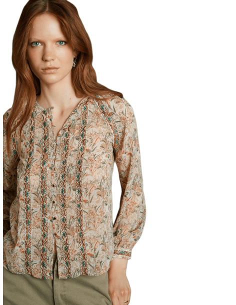 MEISIE Embroidered chiffon blouse WM27B04IV