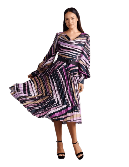 FOREL Φόρεμα ντραπέ σε γεωμετρικό μοτίβο 075.50.01.016