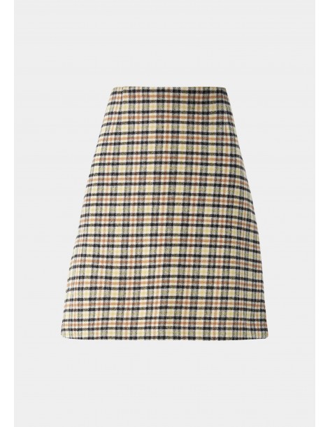 S.OLIVER Check mini skirt with wool 2121590-81N6