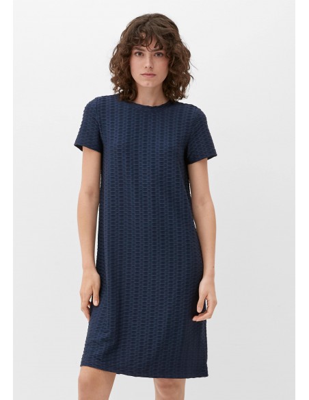 S.OLIVER Shirt dress with a textured pattern 2132664-5959