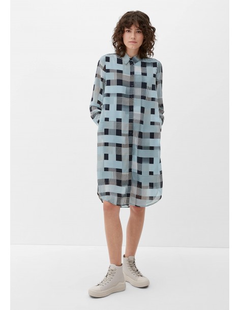 S.OLIVER Checked blouse dress 2129964-59A1