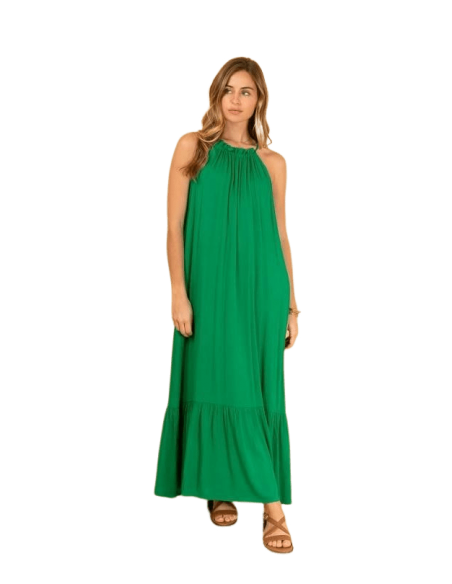 LOVIE & CO MAXI DRESS 3702-GREEN
