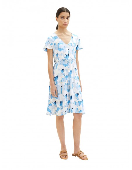 TOM TAILOR Midi dress with a fabric belt 1036648-32135
