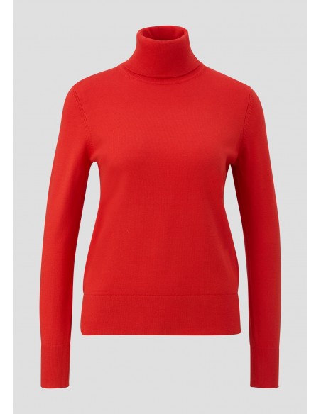 S.OLIVER Knitted jumper with a polo neck 2137605-3074