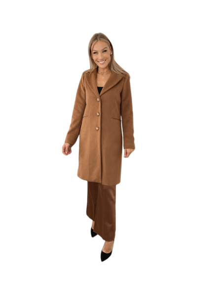 BON FASHION 3-button fitted coat 6834-CAMEL