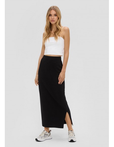 S.OLIVER Maxi skirt with a ribbed texture 2143758-9999