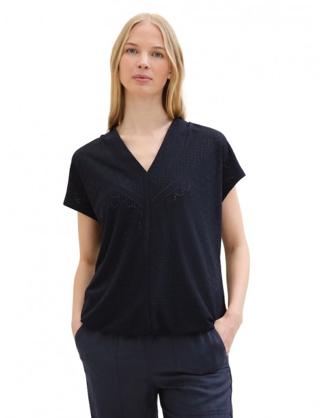 TOM TAILOR T-shirt with a lace pattern 1041531-10668