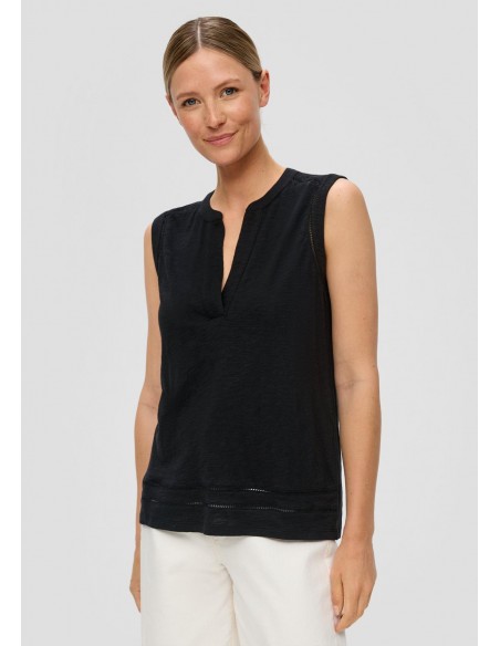 S.OLIVER Sleeveless blouse in a viscose blend 2144785-9999