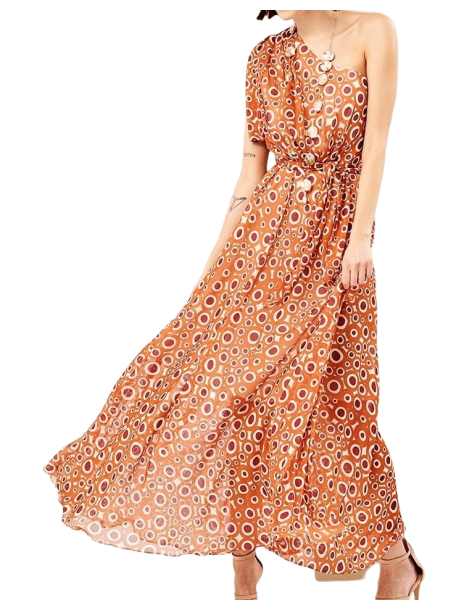 FOREL Φόρεμα μάξι πολύχρωμα πουά 072.50.01.027
